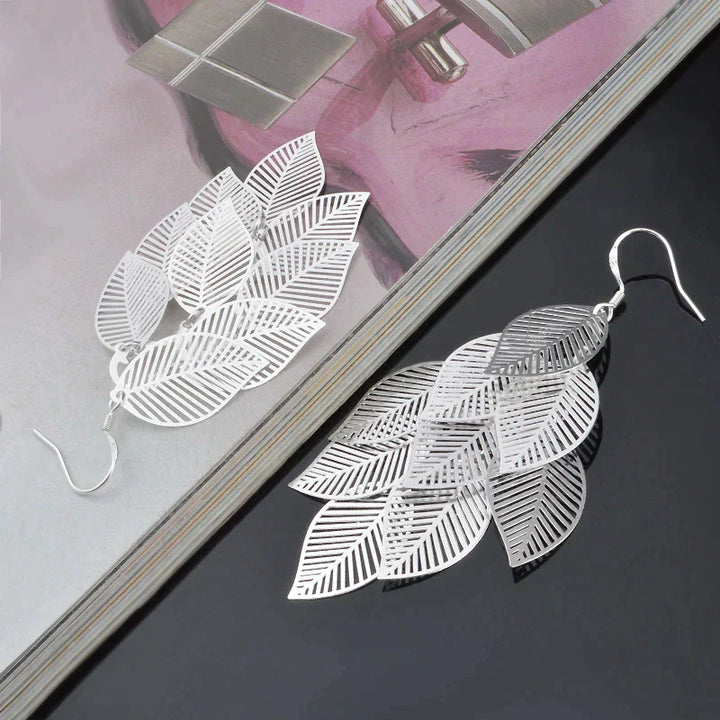 Layered Filigree Leaf Earrings | With Beautiful Details