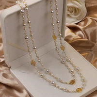 Camellia Long Pearl Necklace | For a Timeless Style