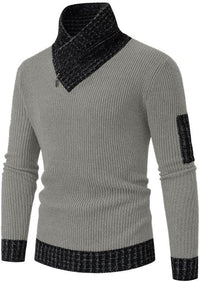 Lässiger Pullover | Vintage Wollpullover mit hohem Kragen