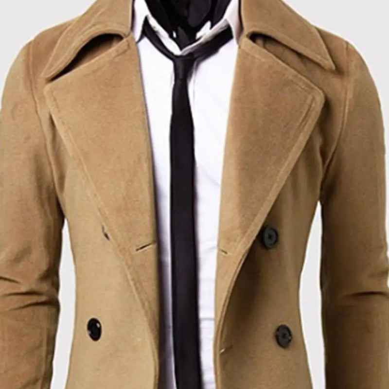 Britischer Trenchcoat| Winddichte Jacke mit doppelter Knopfreihe
