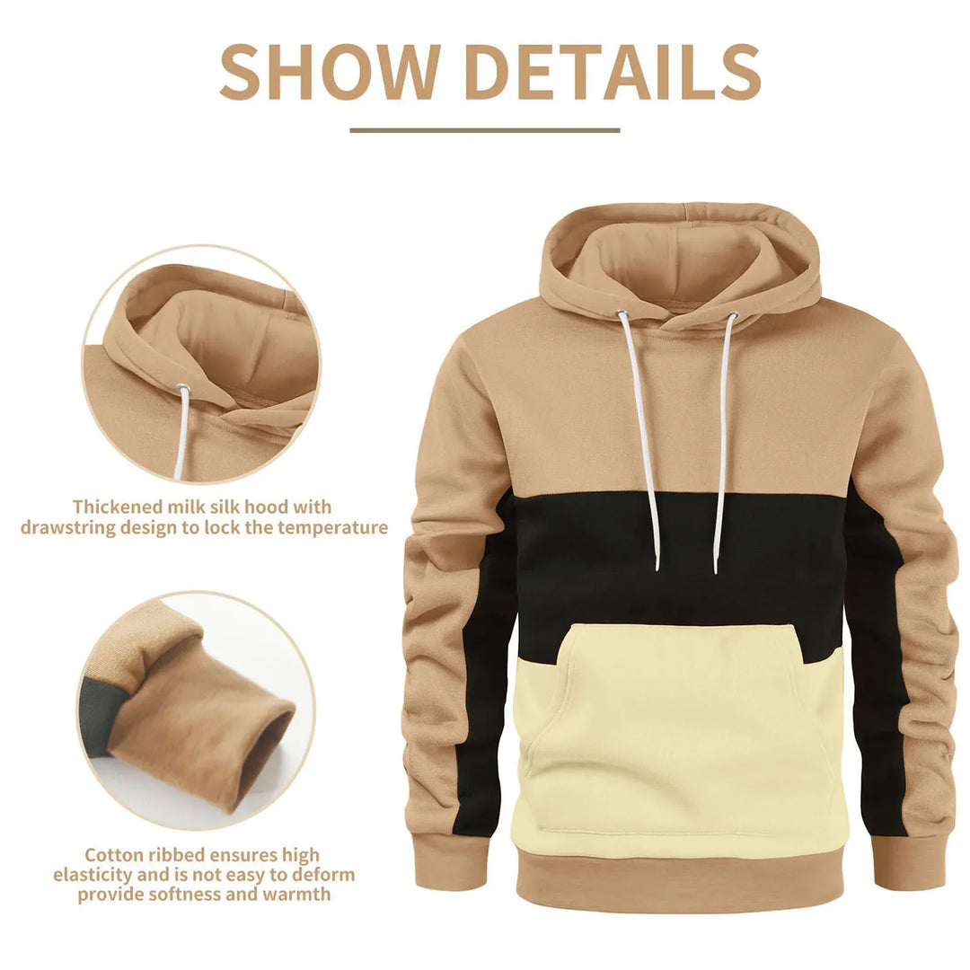 Patchwork Hoodie | Warme Fleece-Streetwear