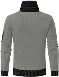 Lässiger Pullover | Vintage Wollpullover mit hohem Kragen