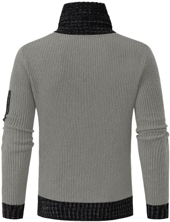 Lässiger Pullover | Vintage Wollpullover mit hohem Kragen