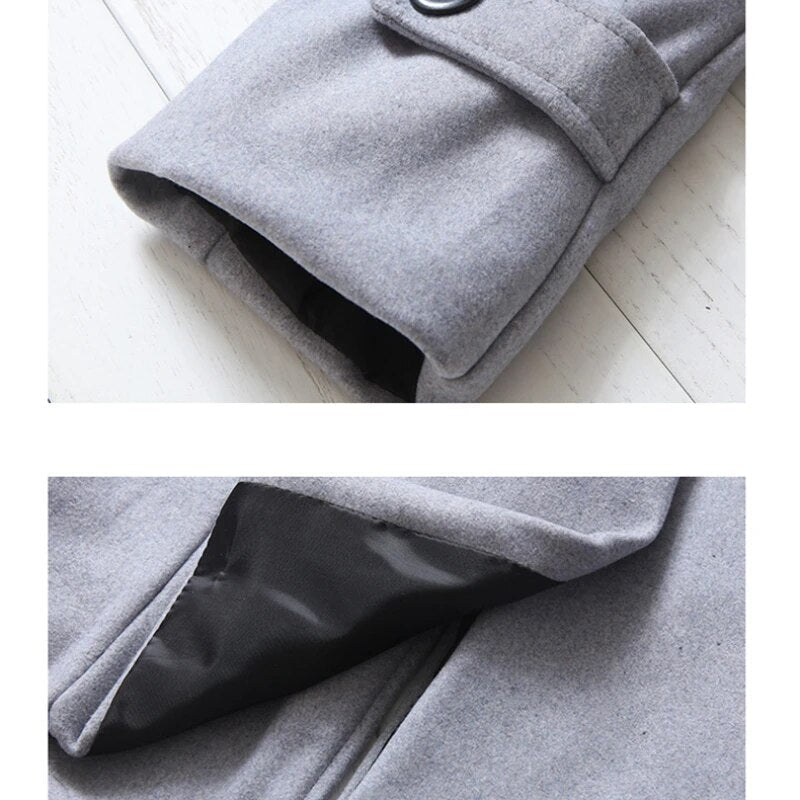 Britischer Trenchcoat| Winddichte Jacke mit doppelter Knopfreihe