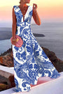 Ärmelloses Sommerkleid mit Print - Layla
