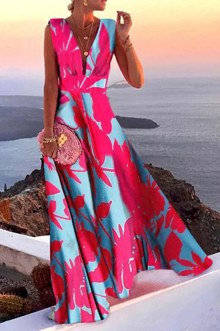Mouwloze Zomerjurk met Print - Layla