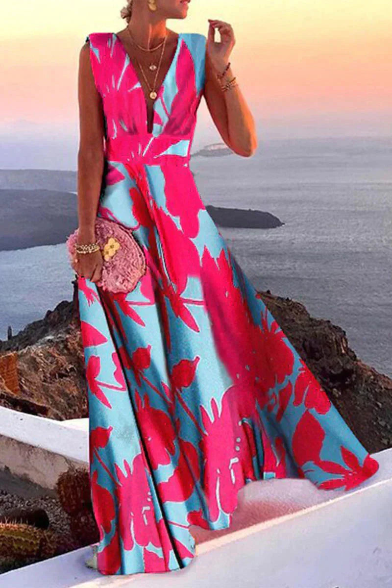 Mouwloze Zomerjurk met Print - Layla