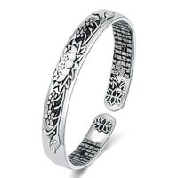 Silver Serenity Lotus bracelet