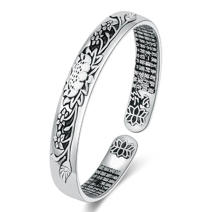 Silver Serenity Lotus bracelet