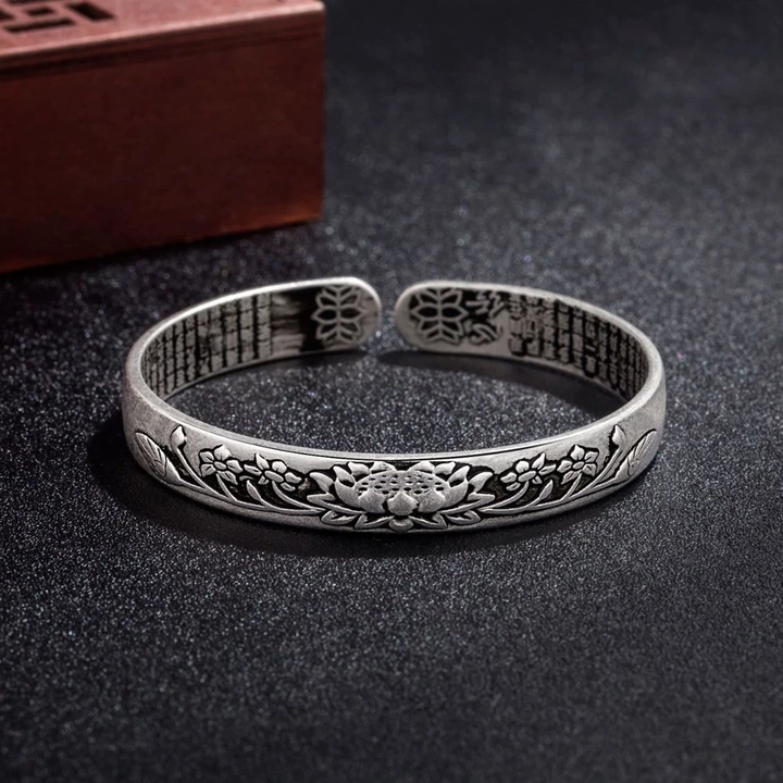 Silver Serenity Lotus bracelet