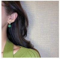 Green Pearls Earrings | Elegance and style in one design!