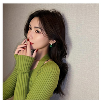 Green Pearls Earrings | Elegance and style in one design!