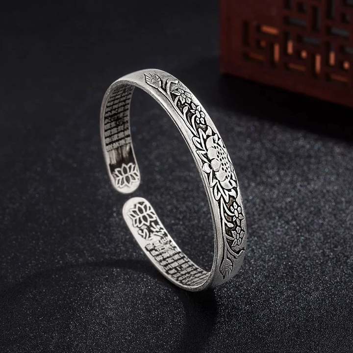 Silver Serenity Lotus bracelet