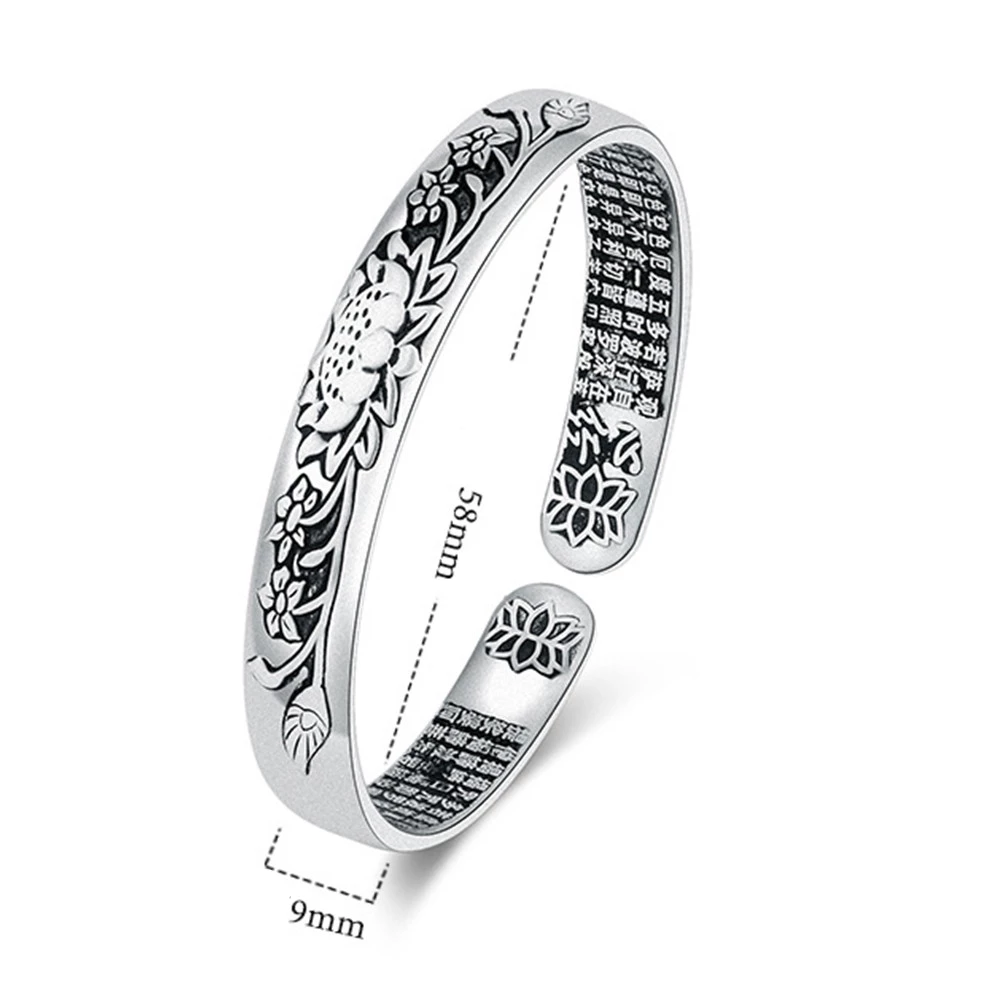 Silver Serenity Lotus bracelet