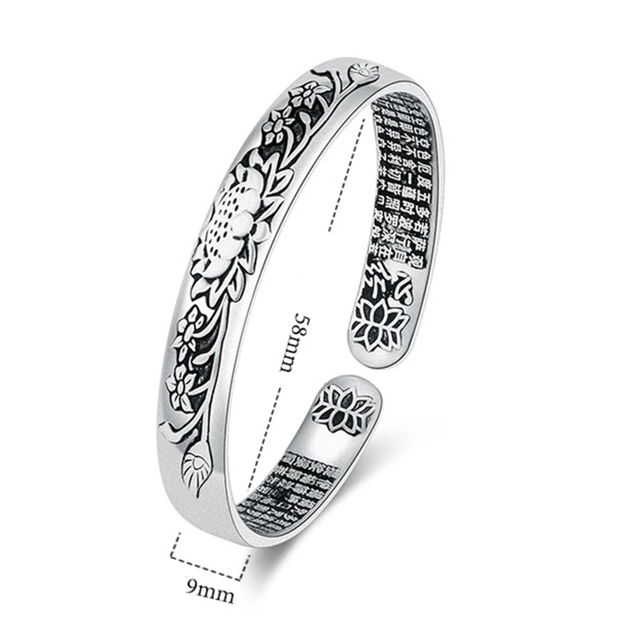 Silver Serenity Lotus bracelet