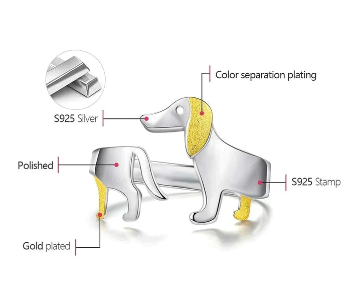Schattige Teckel Ring | Voor de dierenvrienden onder ons!