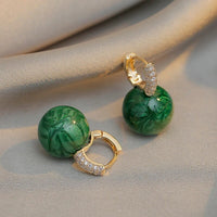 Green Pearls Earrings | Elegance and style in one design!