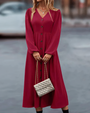 Maxi-Herbstkleid mit Knopfleiste – Amira