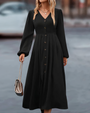Maxi-Herbstkleid mit Knopfleiste – Amira