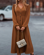 Maxi-Herbstkleid mit Knopfleiste – Amira