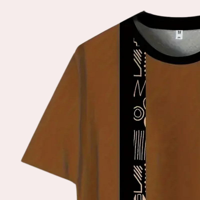 Casual T-Shirt with Color Blocks for Men - Milo