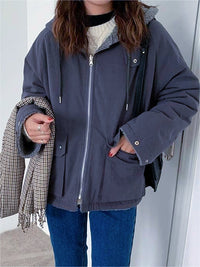Warmer Oversize Damenmantel mit Kapuze - Freya Fleece Parka