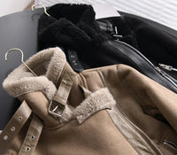 Dames Sherpa Bomberjack van fleece met rits – Amira