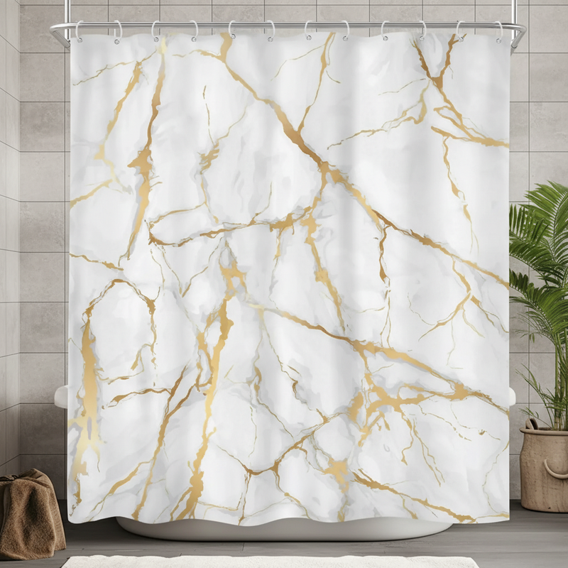 Marmor Muster Badezimmervorhang - MarbleLuxor