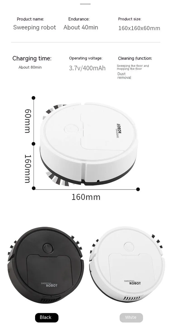 Mini Robot Vacuum Cleaner | All-in-One Intelligent Machine