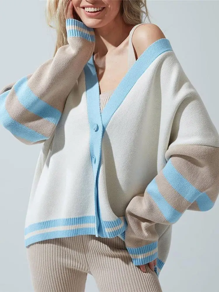 Ayla gestreifte Strickweste | Vintage und trendy