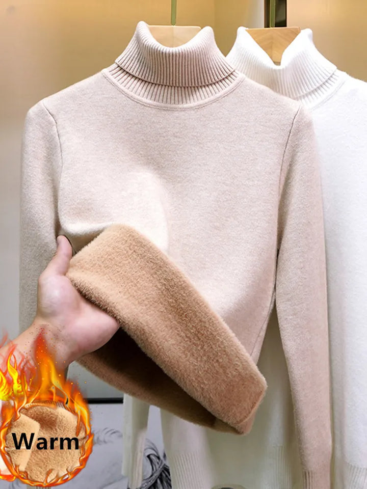 Eloise Samtgefütterter Rollkragenpullover | Stilvoll & warm
