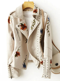 Elise Leder-Bikerjacke | Cool mit einem lieblichen Touch