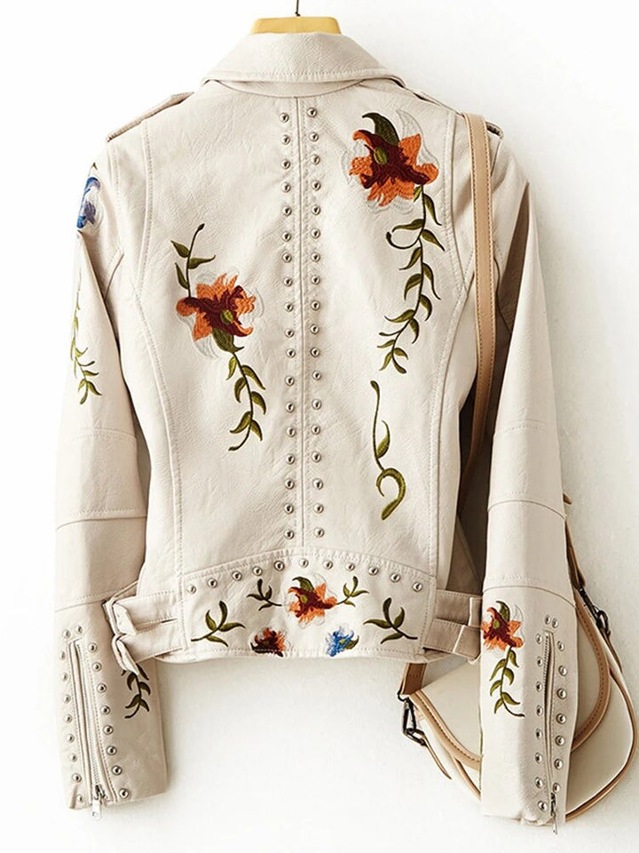 Elise Leder-Bikerjacke | Cool mit einem lieblichen Touch