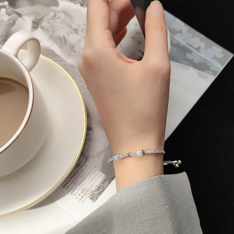 Silver Tennis Bracelet with Zirconia | Radiant and Subtle