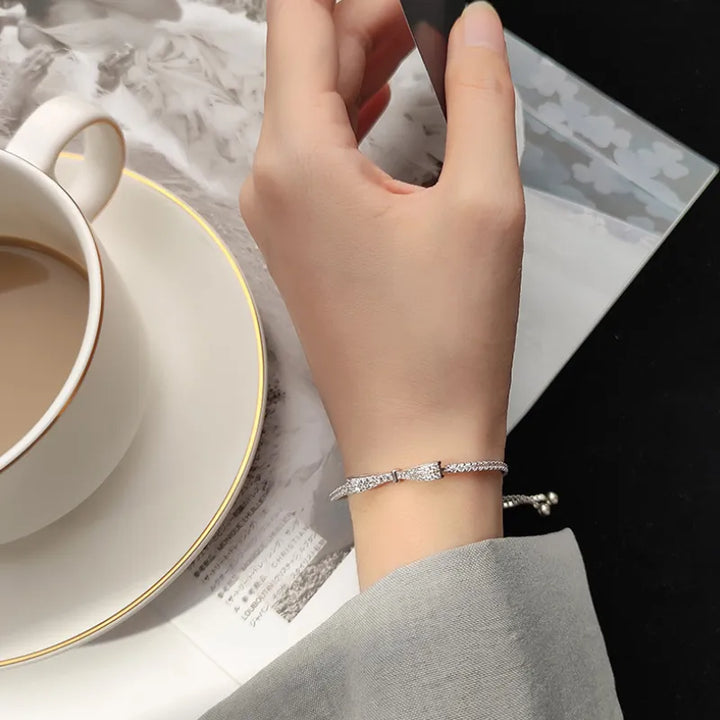 Silver Tennis Bracelet with Zirconia | Radiant and Subtle