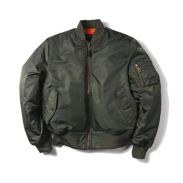 Unisex Premium Bomber Jacket with Zipper - Alex