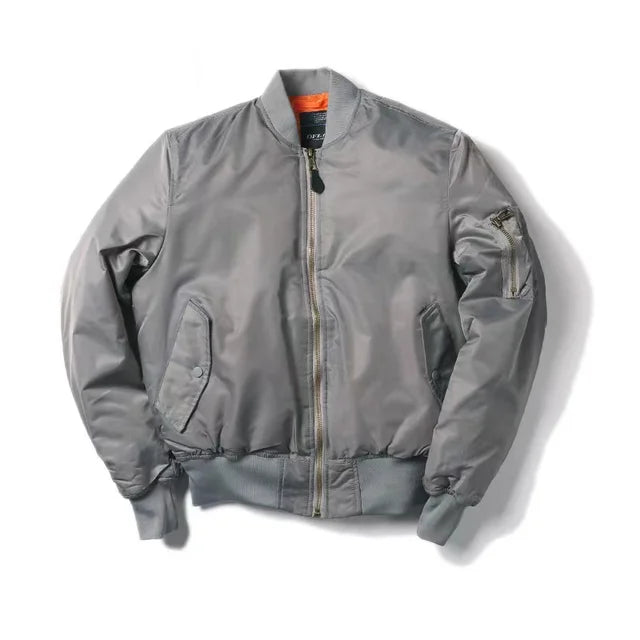 Unisex Premium Bomber Jacket with Zipper - Alex
