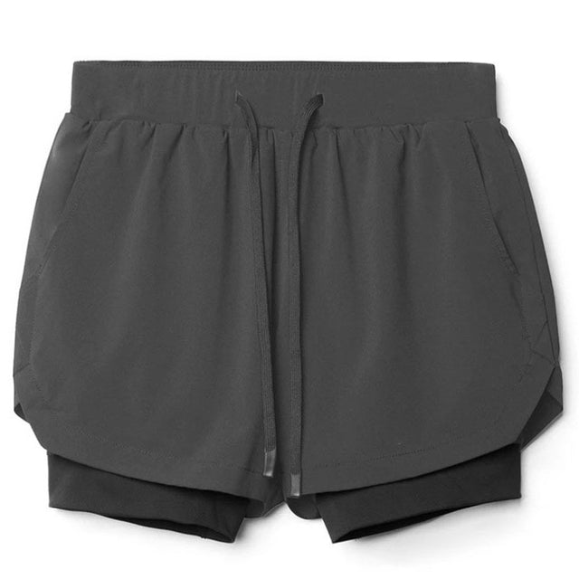Trendy sportshorts met ademend materiaal en zijzak - Marky