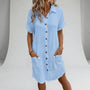 Midi-Kleid Mit Durchgehender Knopfleiste - Flora