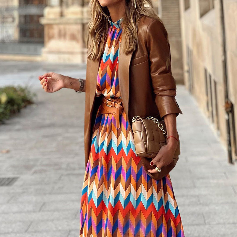 Buntes Print-Midikleid - Sophia