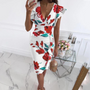 Sommerliches Midi-Kleid mit V-Ausschnitt und Tailliertem Schnitt – Livia