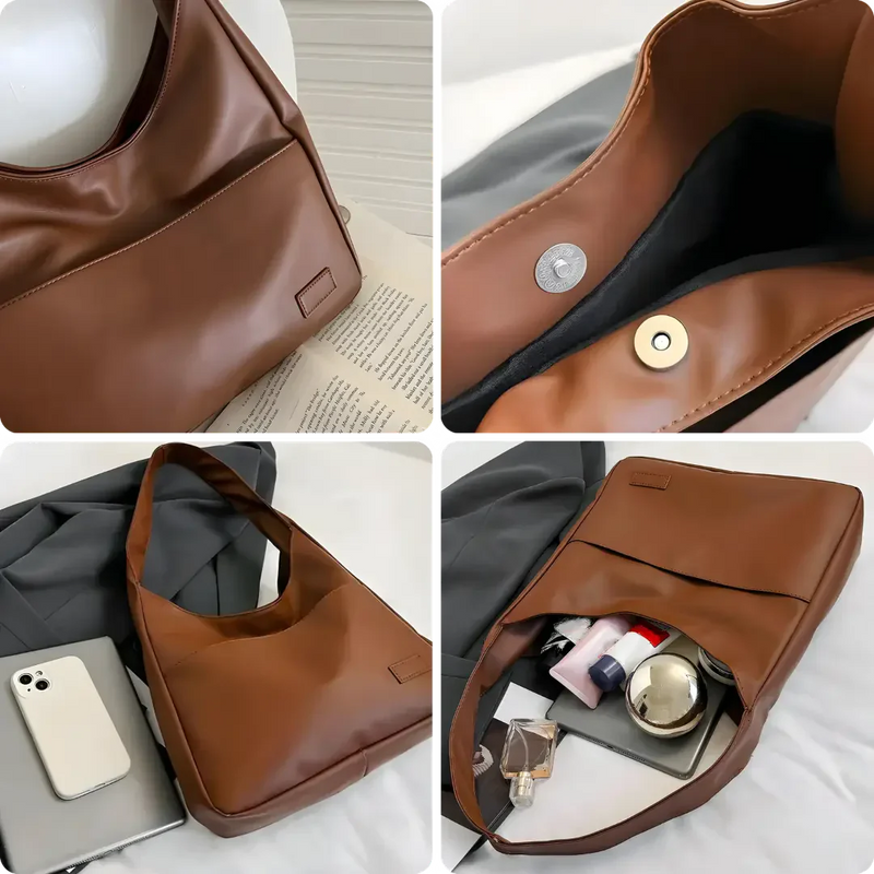 Vegane Leder-Schultertasche für Damen - Noor