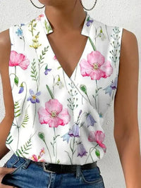 Stylish women's summer blouse with flowing fit - Rania