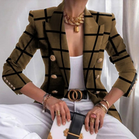 Damenblazer mit doppelreihiger Knopfleiste und Revers - Eleganza