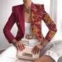Damenblazer mit doppelreihiger Knopfleiste und Revers - Eleganza