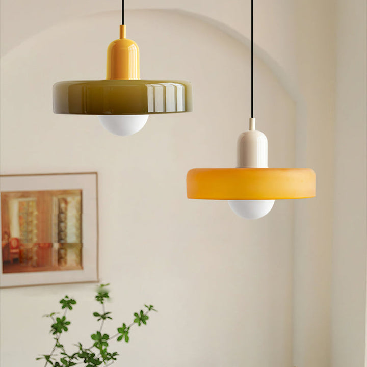 Hanglamp van Gekleurd Glas - BauLume