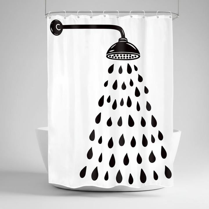 Moderne Baddekoration Polyestervorhang - Showerlyn