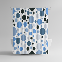 Modernes Geometrisches Duschvorhang Set - RippleDot
