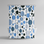 Modernes Geometrisches Duschvorhang Set - RippleDot