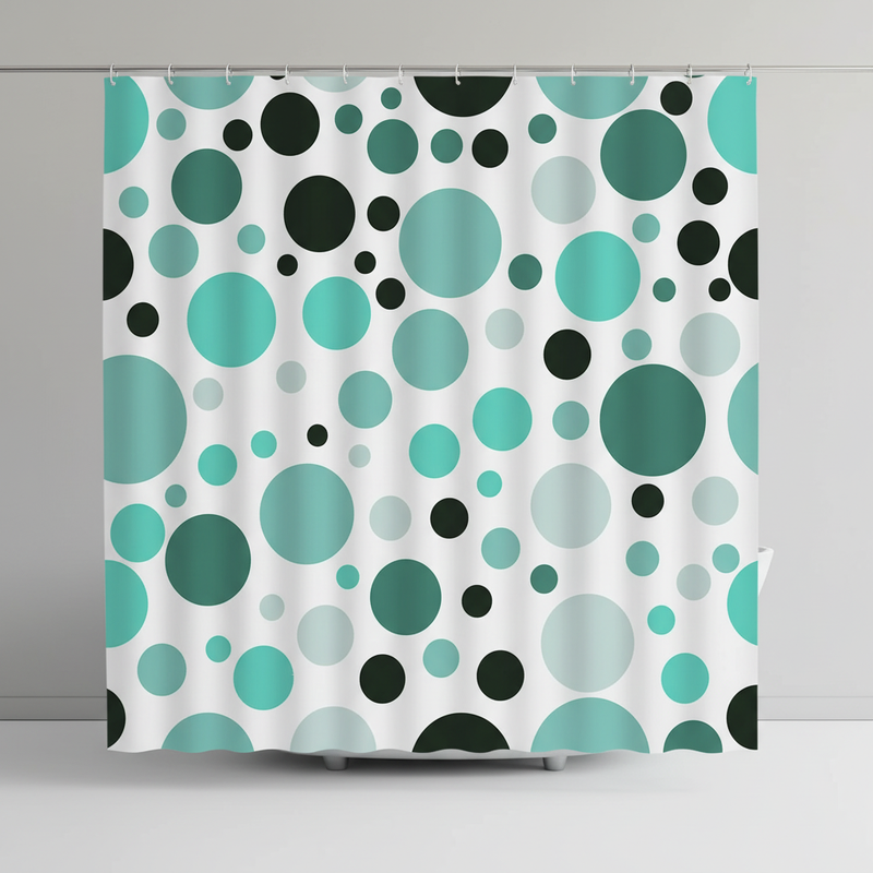 Modernes Geometrisches Duschvorhang Set - RippleDot